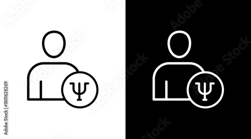 Psychiatrist  White Icon Set Design