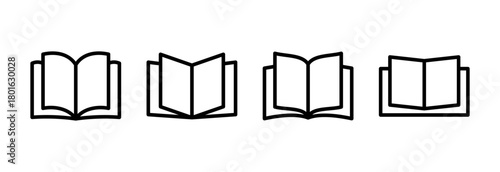 Book icon vector illustration. open book sign and symbol. ebook icon