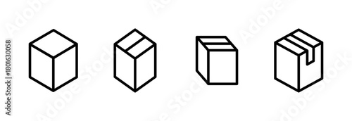 Box icon vector illustration. box sign and symbol, parcel, package