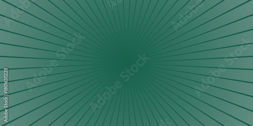 Dark green radial burst background with gradient effect and thin lines emanating from center for graphic design and abstract concepts