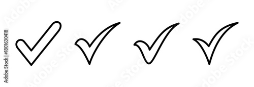 Check mark icon vector illustration. Tick mark sign and symbol