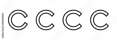 Copyright icon vector illustration. copyright sign and symbol