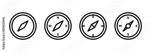 Compass icon vector illustration. arrow compass icon sign and symbol