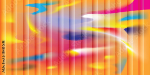 Fluid Gradient Vertical Striped Abstract – Vector Design with Multicolored Swirling Background and Structured Line Texture