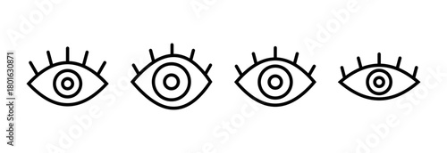 Eye icon vector illustration. Eye sign and symbol. Look and Vision icon.