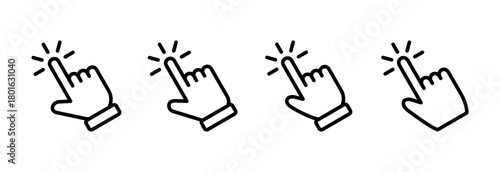 Hand click icon vector illustration. pointer sign and symbol. hand cursor icon