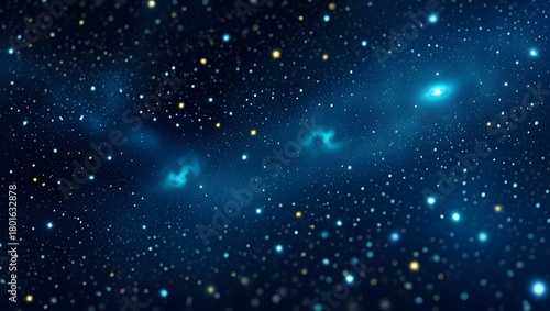 background of abstract glitter lights. blue, gold and black. de focused. Banner