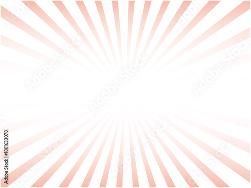 真っ白い光とともに広がる赤色の集中線背景素材