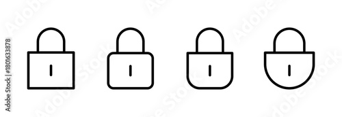 Lock icon vector illustration. Padlock sign and symbol. Encryption icon. Security symbol