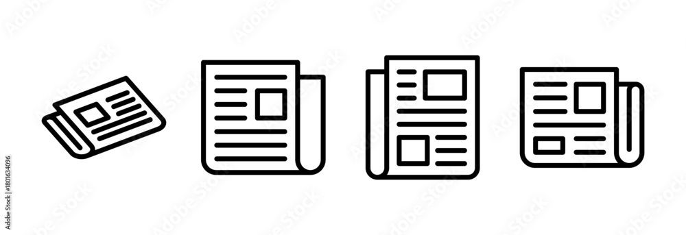 Fototapeta premium Newspaper icon vector illustration. news paper sign and symbolign