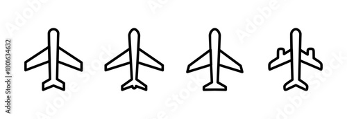 Plane icon vector illustration. Airplane sign and symbol. Flight transport symbol. Travel sign. aeroplane