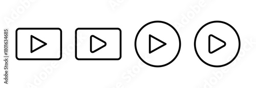 Play Icon vector illustration. Play button sign and symbol