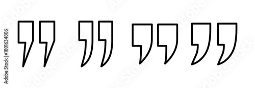 Quote icon vector illustration. Quotation mark sign and symbol