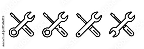 Repair tools icon vector illustration. tool sign and symbol. setting icon. Wrench and screwdriver. Service