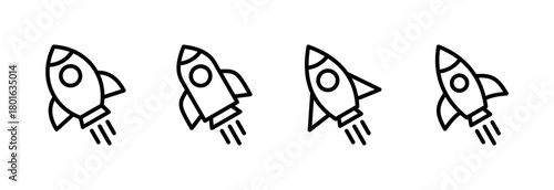 Rocket icon vector illustration. Startup sign and symbol. rocket launcher icon