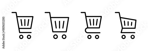 Shopping icon vector illustration. Shopping cart sign and symbol. Trolley icon