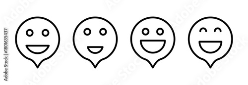smile icon vector illustration. smile emoticon icon. feedback sign and symbol