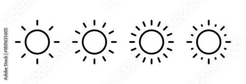 Sun icon vector illustration. Brightness sign and symbol.