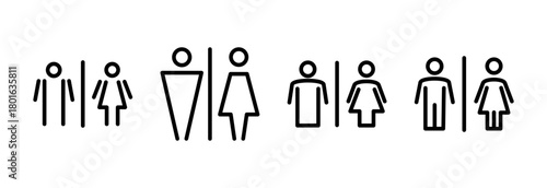 Toilet icon vector illustration. Girls and boys restrooms sign and symbol. bathroom sign. wc, lavatory