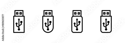 Usb icon vector illustration. Flash disk sign and symbol. flash drive sign.