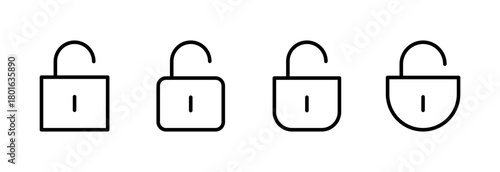Unlock icon vector illustration. Unlock sign and symbol. unlocked padlock icon