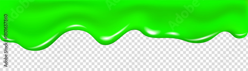 Green dripping slime texture, flowing paint, splash of juice.