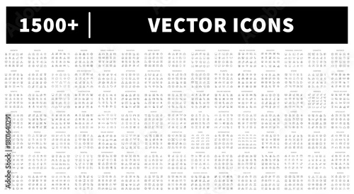 Vector icons collection. line, editable line icons for commerce and trade