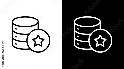 Database Quality  White Icon Set Design