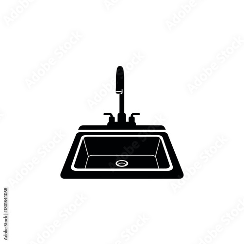 Kitchen Sink Icon Silhouette