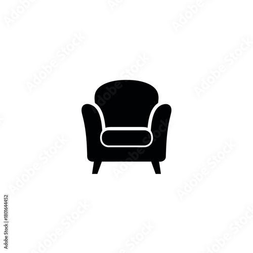 Armchair Icon Silhouette Vector