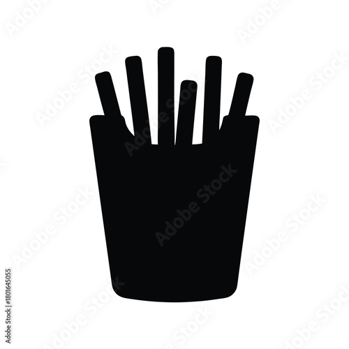 Isolated graphic icon of crispy french fries snack