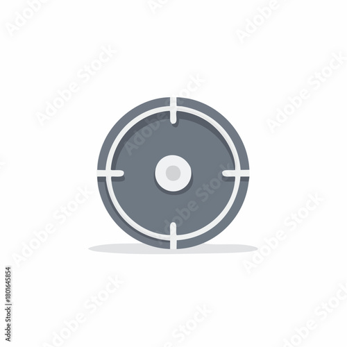 Aiming Focus Flat Design Icon Precision Goal Point Target Illustration Objective Success Symbol