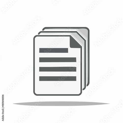 Stack of documents icon representing files data records information management