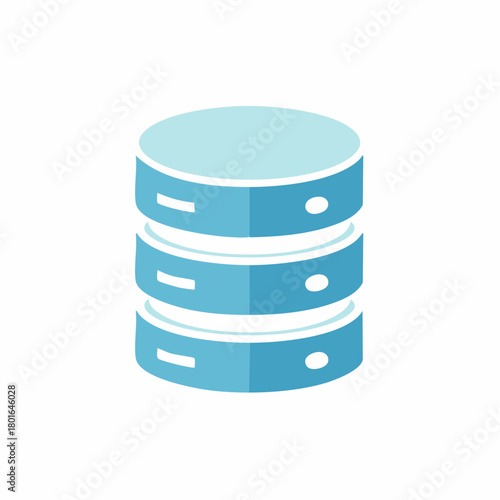 Database server storage layers or tiers stack illustration of data