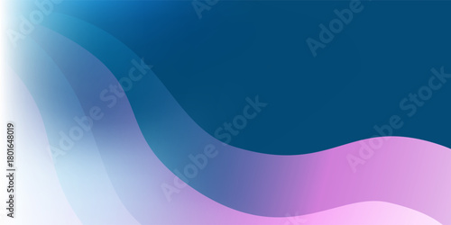 Abstract background with translucent wavy, curvy shapes, soft gradient colors in blue, purple and pink. Modern flowing design, perfect for digital art, presentations, or contemporary decoration.