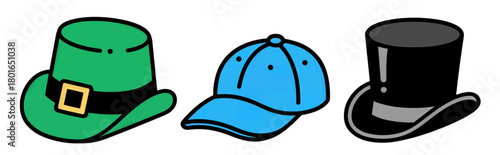 Colorful Cartoon Hats with Playful Designs