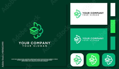 A modern logo combining a brain and a data storage icon, symbolizing cognitive technology, data management, and intelligent solutions.