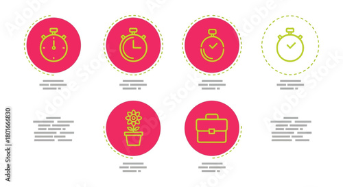 Streamline your schedule with these vibrant time management elements