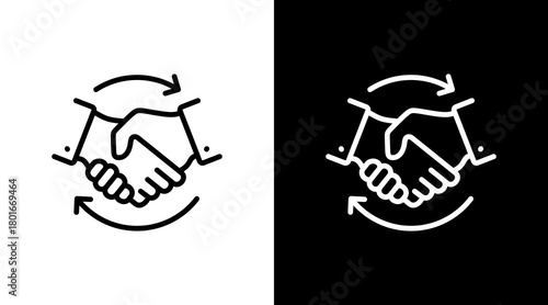 Agreement  White Icon Set Design