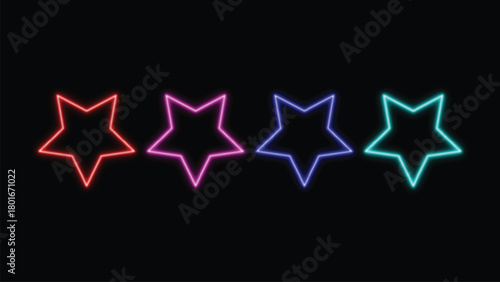 Abstract neon star burst with vibrant color gradients