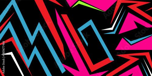 Vector line variation dominant blue and red color, moderen racing background design.