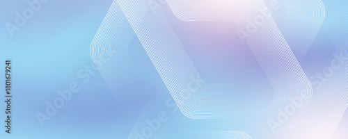 Digital hexagonal blue abstract background. Digital futuristic technology concept with hexagons. Geometric stripe line art design for poster, brochure, cover, banner, website, header