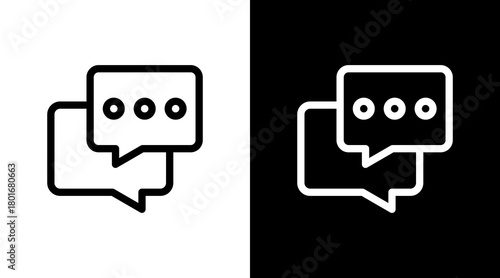 Chat With Icon Set Design	