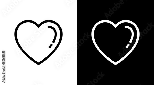 Heart With Icon Set Design	