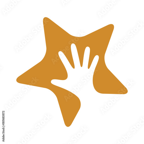 A child's hand reaching for a star