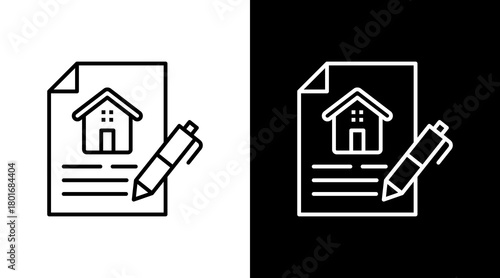 Smart Lease  White Icon Set Design
