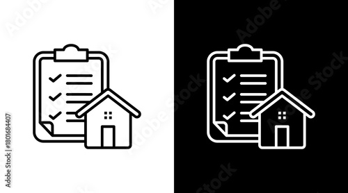 Property Management  White Icon Set Design