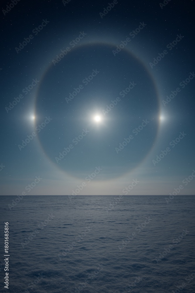 Obraz premium Sun halo with bright sundogs