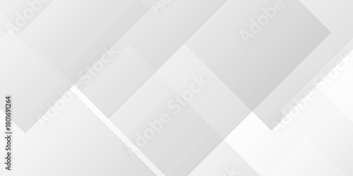 Vector minimal gray and white tech technology transparent square rectangle shape. seamless geometry paper triangle background. Space design concept. Decorative web layout design.	
