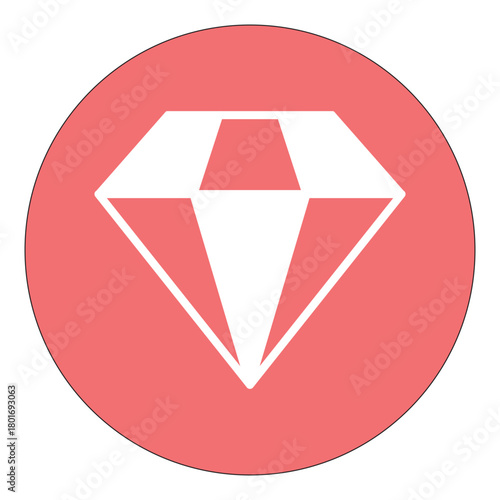 Diamond Vector Icon which can easily modify or edit